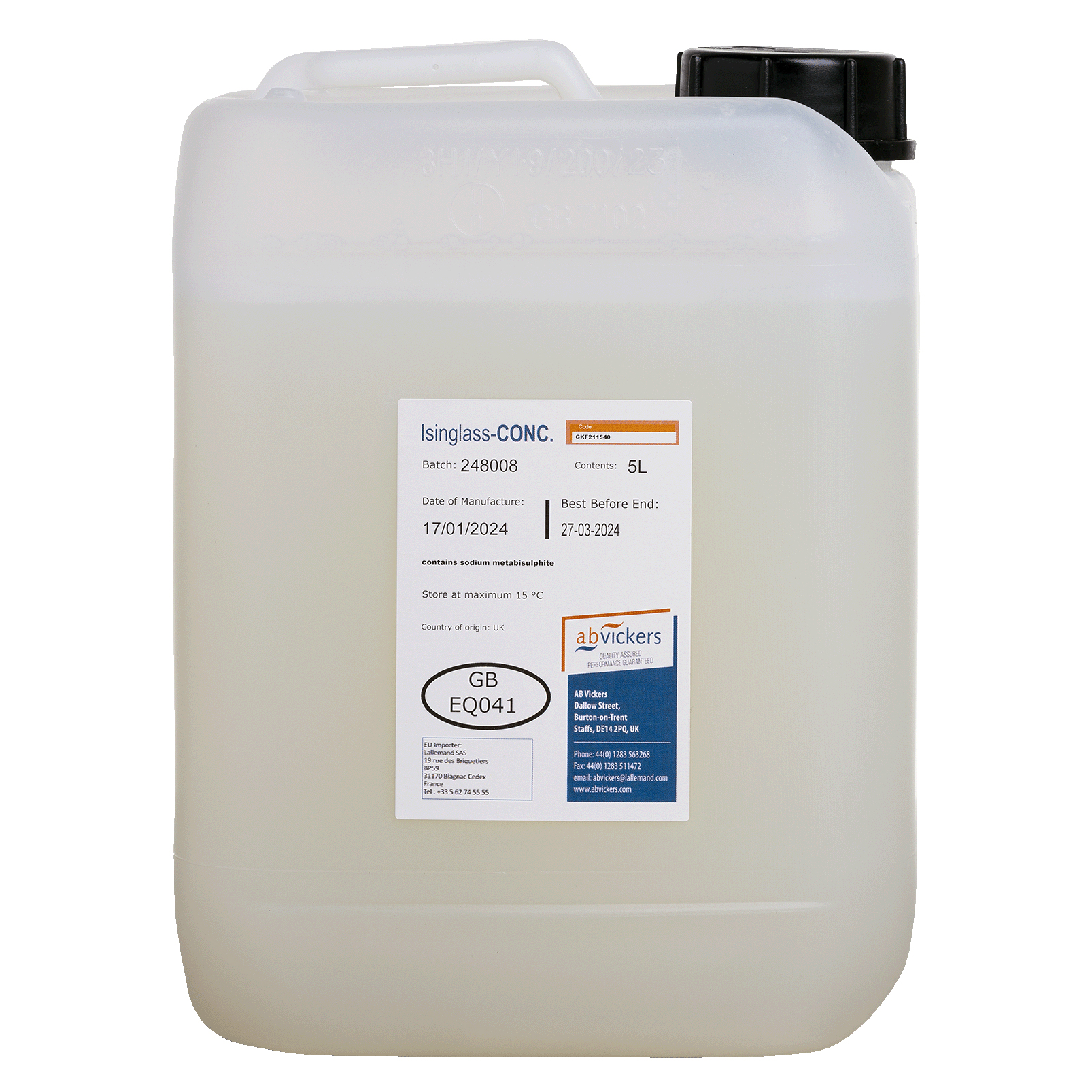 Liquid Isinglass Finings CONC