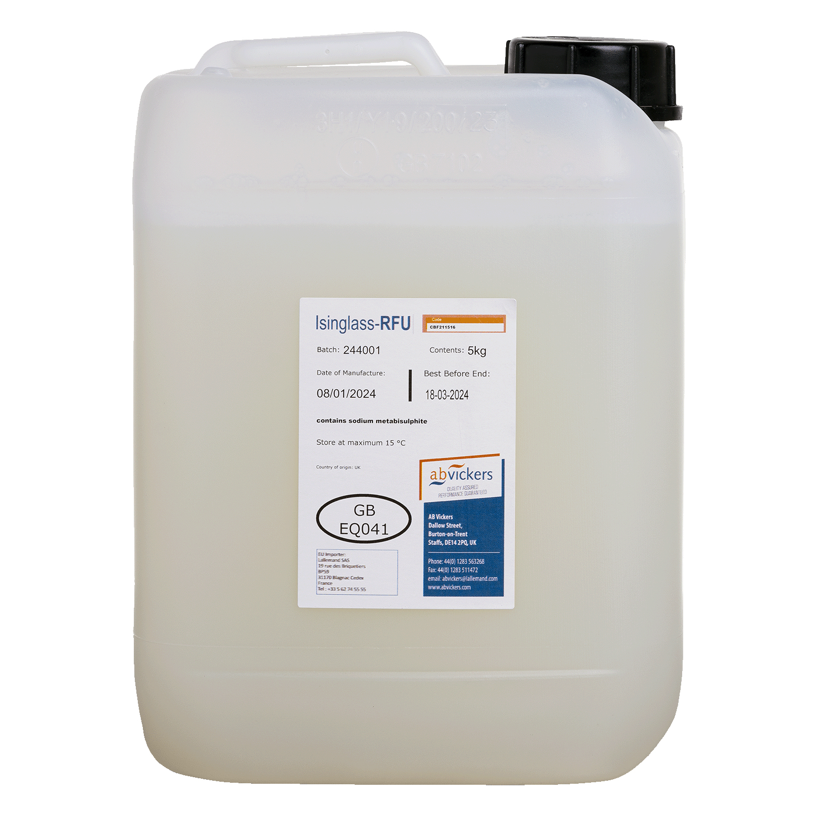 Liquid Isinglass Finings RFU